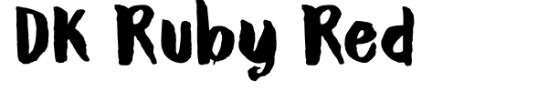 DK Ruby Red font preview